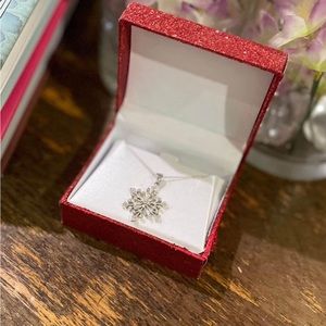 Intricate Sterling Silver Snowflake Necklace